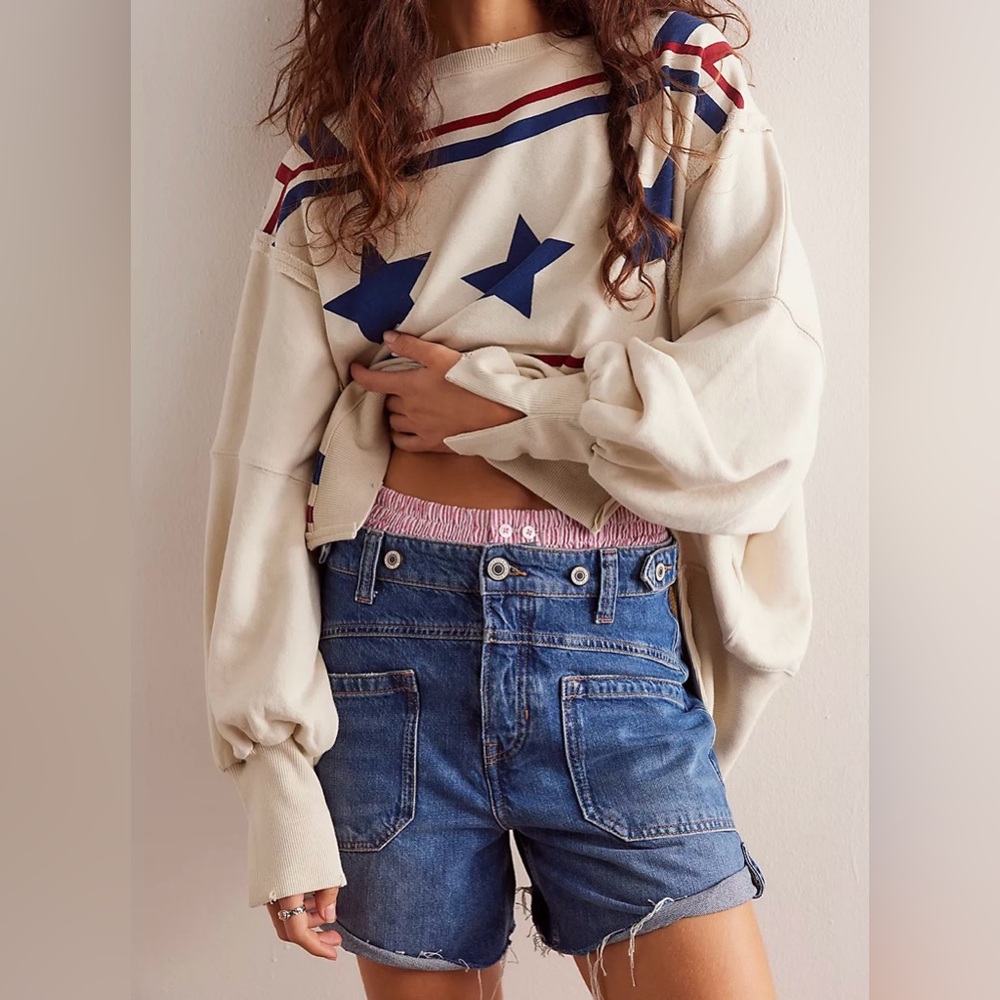 Free People we the free graphic camden pullover sweatshirt
